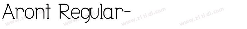 Aront Regular字体转换